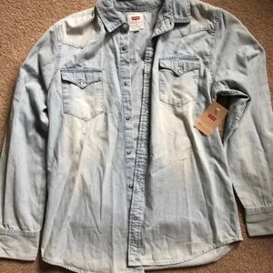 Levi's pearl snap denim shirt